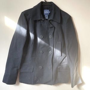 Faconnable navy short trench coat